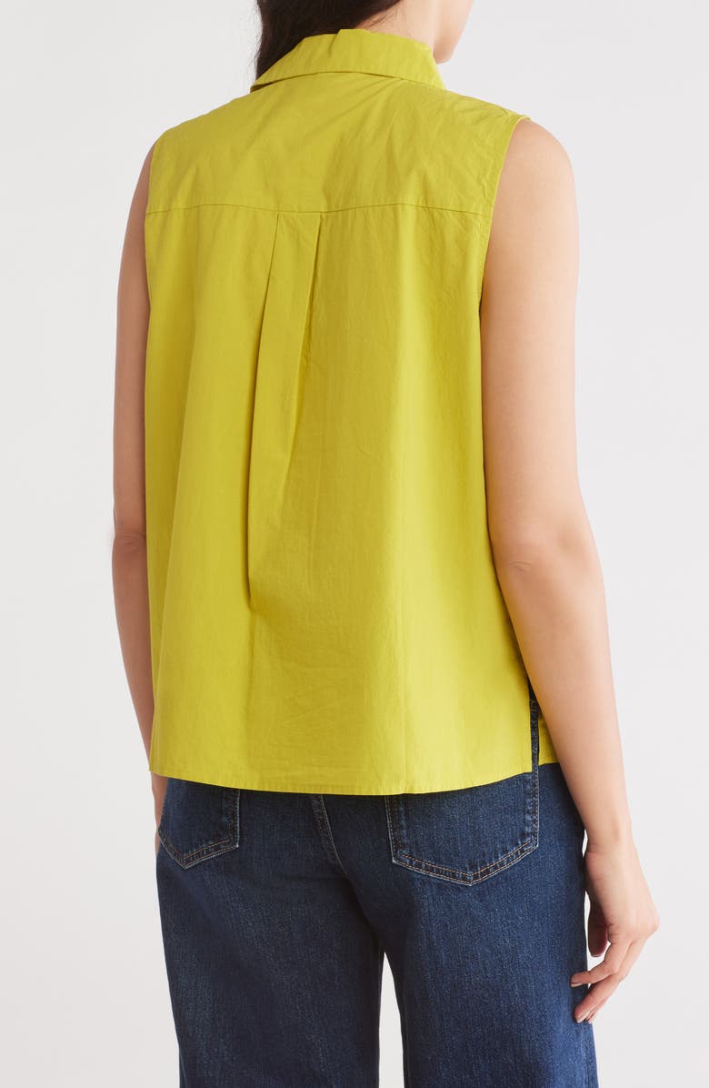 Sleeveless Button-Up Shirt