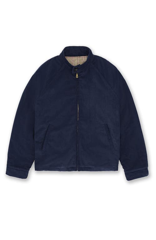 Fortela Carol Cotton Corduroy Zip-up Jacket In Blue