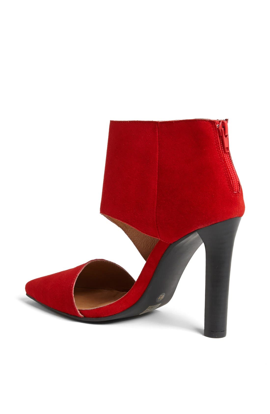 'Barnes' Bootie, Alternate, color, RED SUEDE