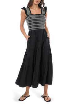 Katie Smocked Midi Sundress