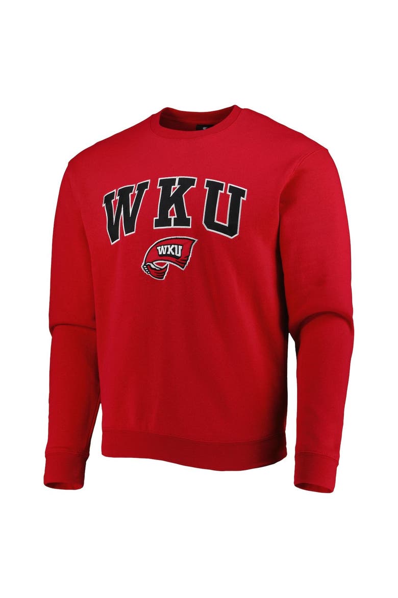 Men's Colosseum Red Western Kentucky Hilltoppers Arch Over Logo Pullover Sweatshirt, Alternate, color, Red