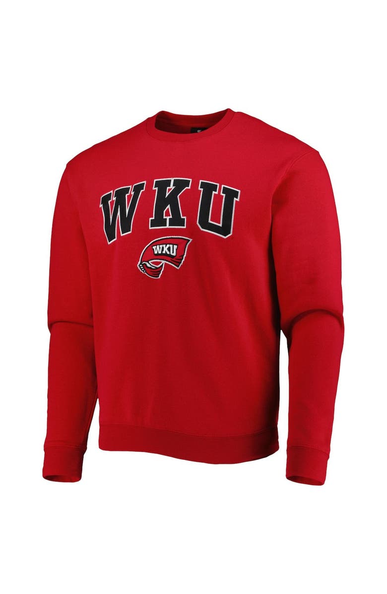 COLOSSEUM Men's Colosseum Red Western Kentucky Hilltoppers Arch Over Logo Pullover Sweatshirt, Alternate, color, Red
