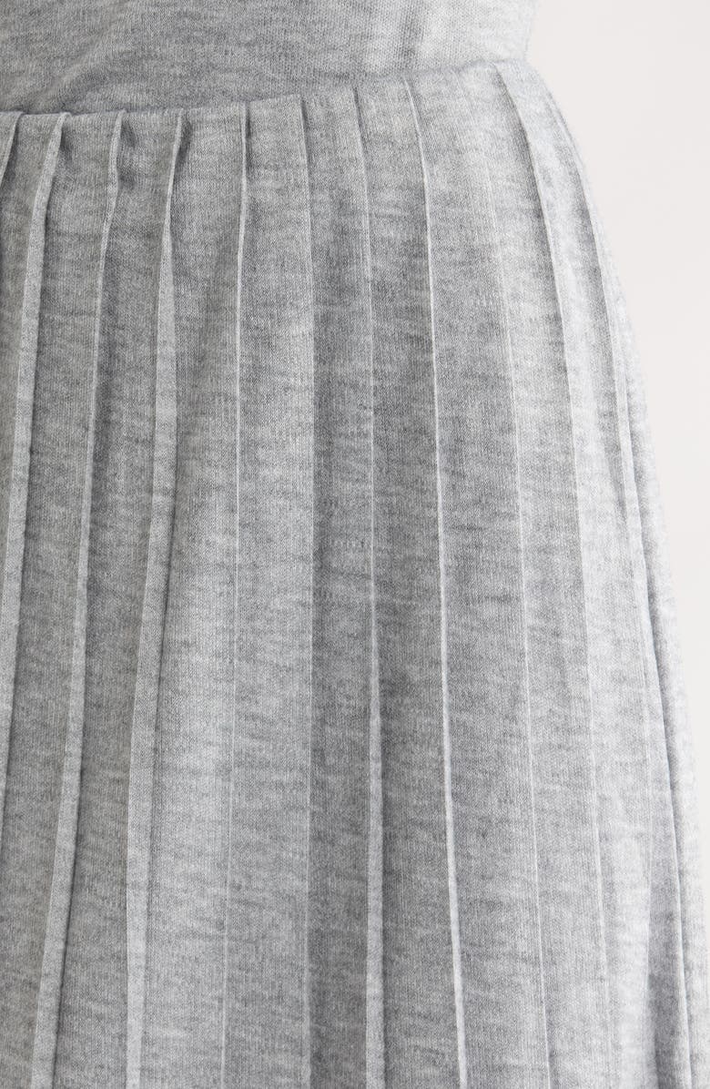 Vince Camuto Pleated Midi Skirt, Alternate, color, Silver Heather