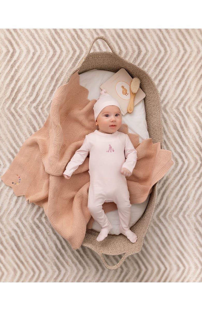 MiniMoi 2 Piece Baby Cotton Rich Footie Set, Alternate, color, Baby Pink