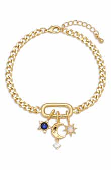 Luna Sol 18k Gold Plated Charm Bracelet
