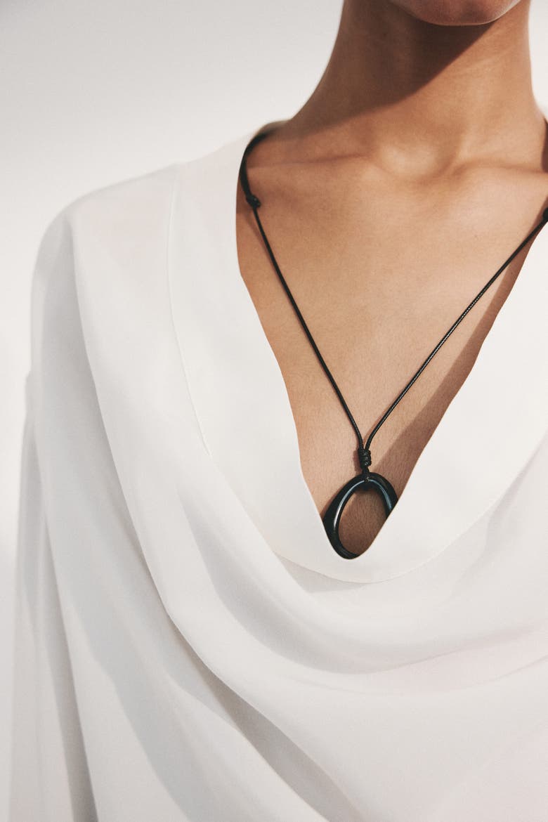 Cowl-neck Blouse, Alternate, color, White