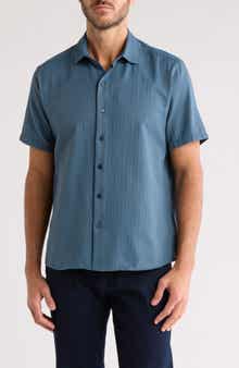 WESTZEROONE Baylor Cotton Short Sleeve Button-Up Shirt