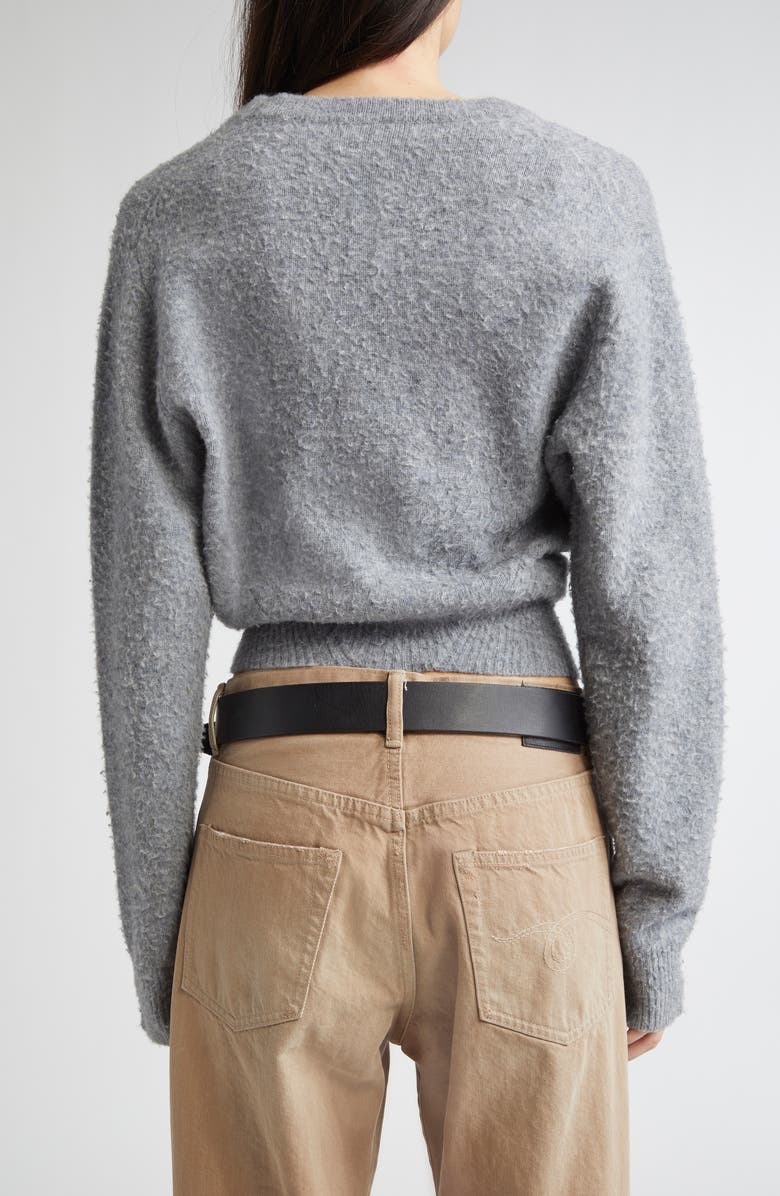 R13 Split Hem Wool & Cashmere Cardigan, Alternate, color, Light Heather Grey