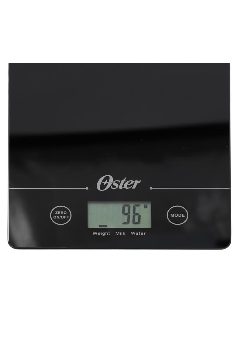 OSTER Gridley Square Tempe Glass Digital Kitchen Scale, Alternate, color, Black