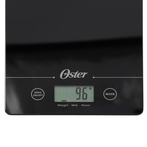 Oster Gridley Square Tempe Glass Digital Kitchen Scale In Black