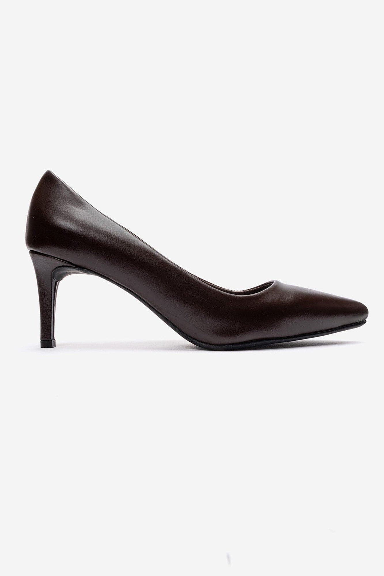 Clyde Leather Stiletto Pointed Toe Pump, Alternate, color, Brown