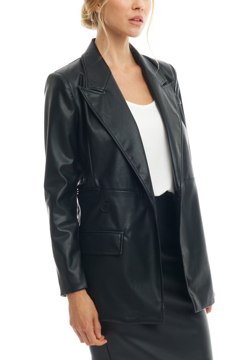 Winona Leather Trench, Alternate, color, Black