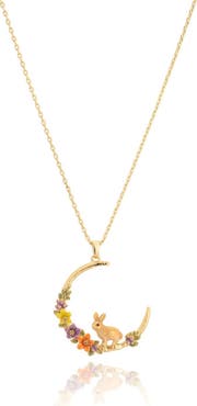 Bill Skinner Studio Flower Rabbit Hoop Necklace