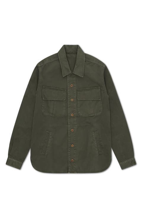 Meckongt Cotton Front Pocket Overshirt