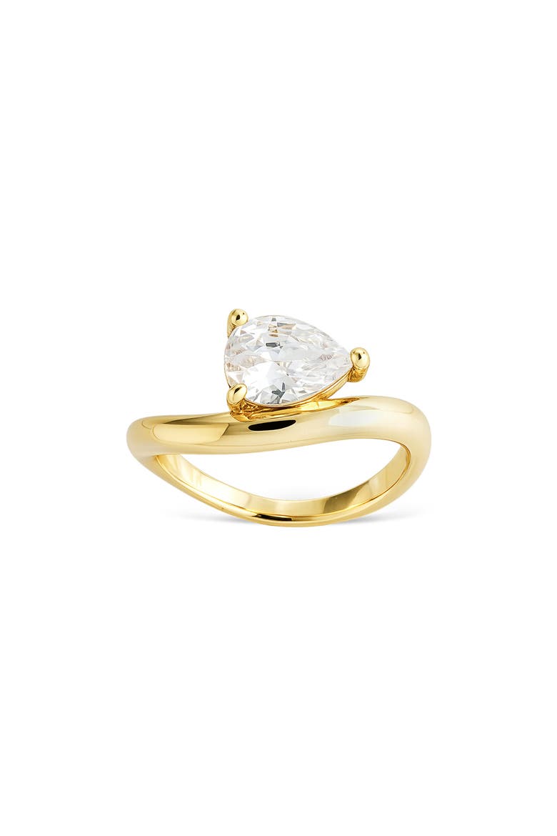 Valencia Pear Cut CZ Ring, Main, color, GOLD