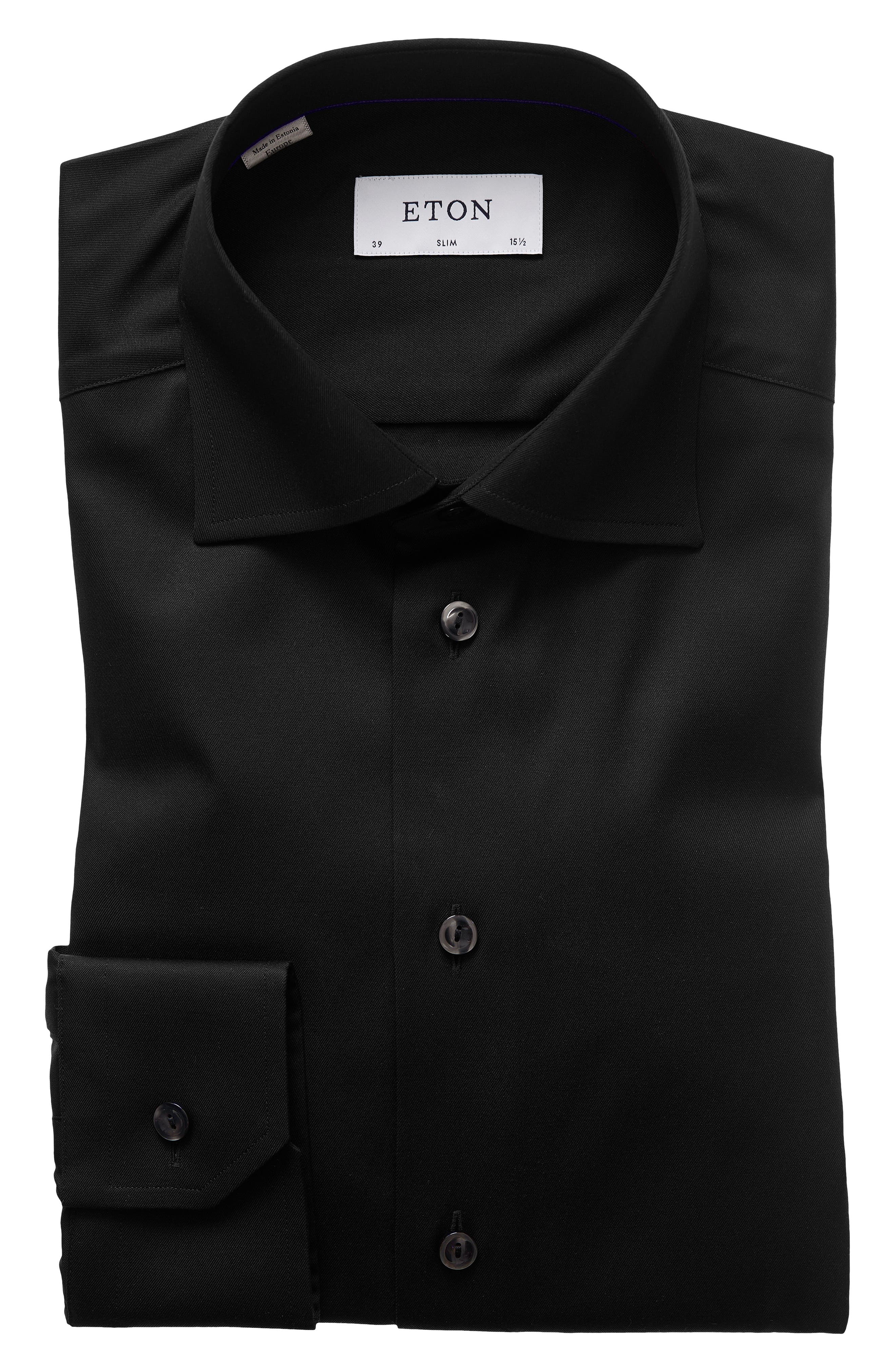 eton men's slim-fit twill dress shirt product info and reviews Eton Men's Slim Fit Textured Twill Dress Shirt, 22 Light Blue, Men's, 16, Shirts Tops Formal & Evening Dress Shirts