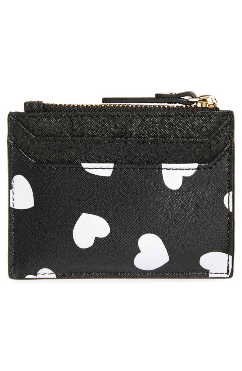 Kate Spade New York cameron street hearts card case, Alternate, color, 