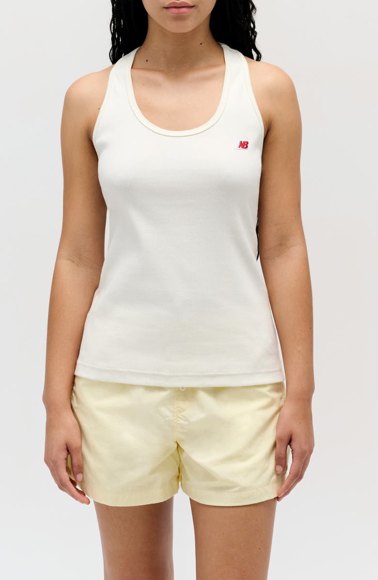 New Balance Made in USA Ribbed Tank, Main, color, Sea Salt