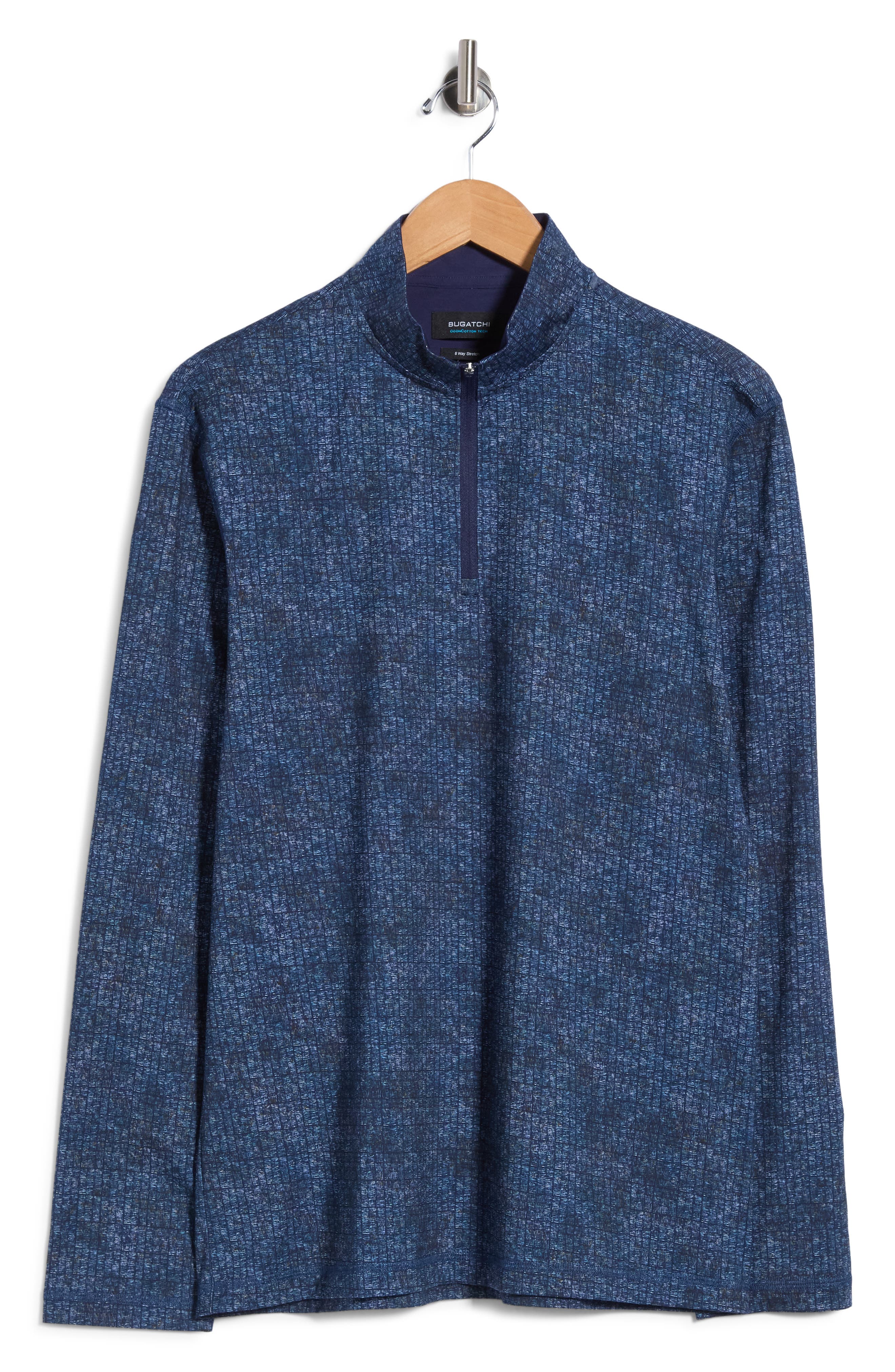 Stretch Cotton Quarter Zip Pullover