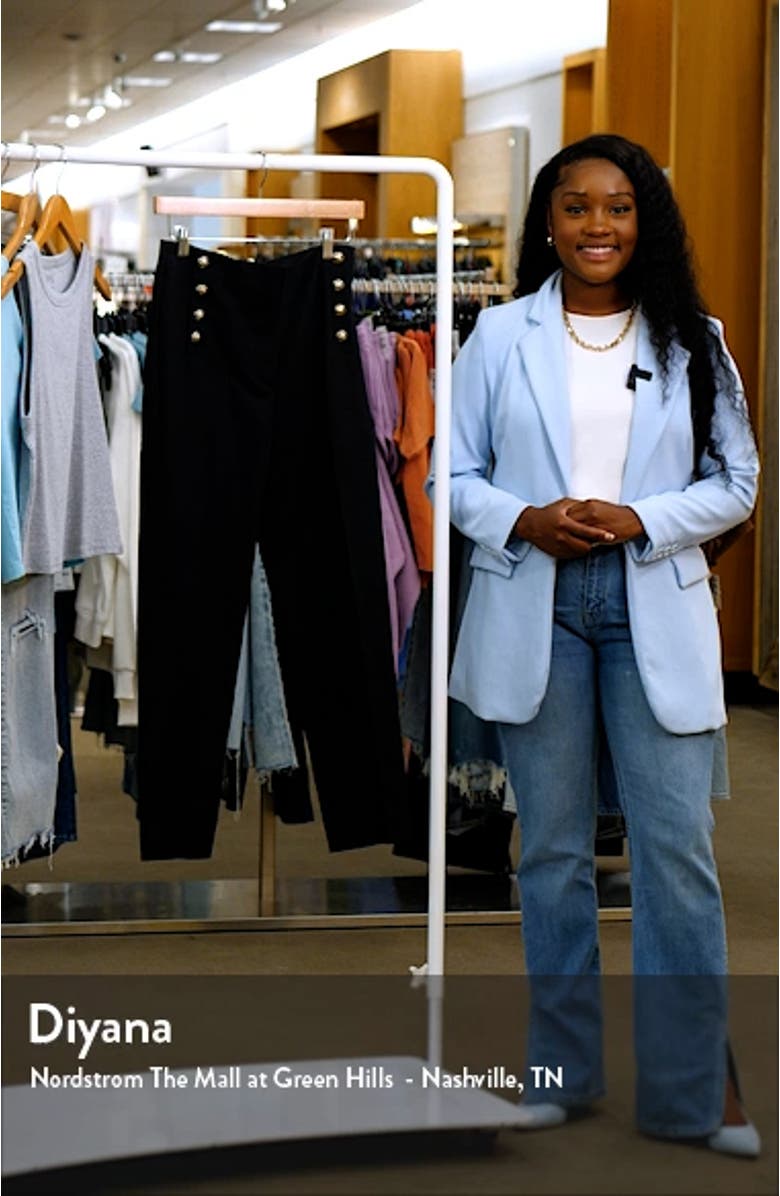 Cotton Blend Crop Sailor Pants, sales video thumbnail