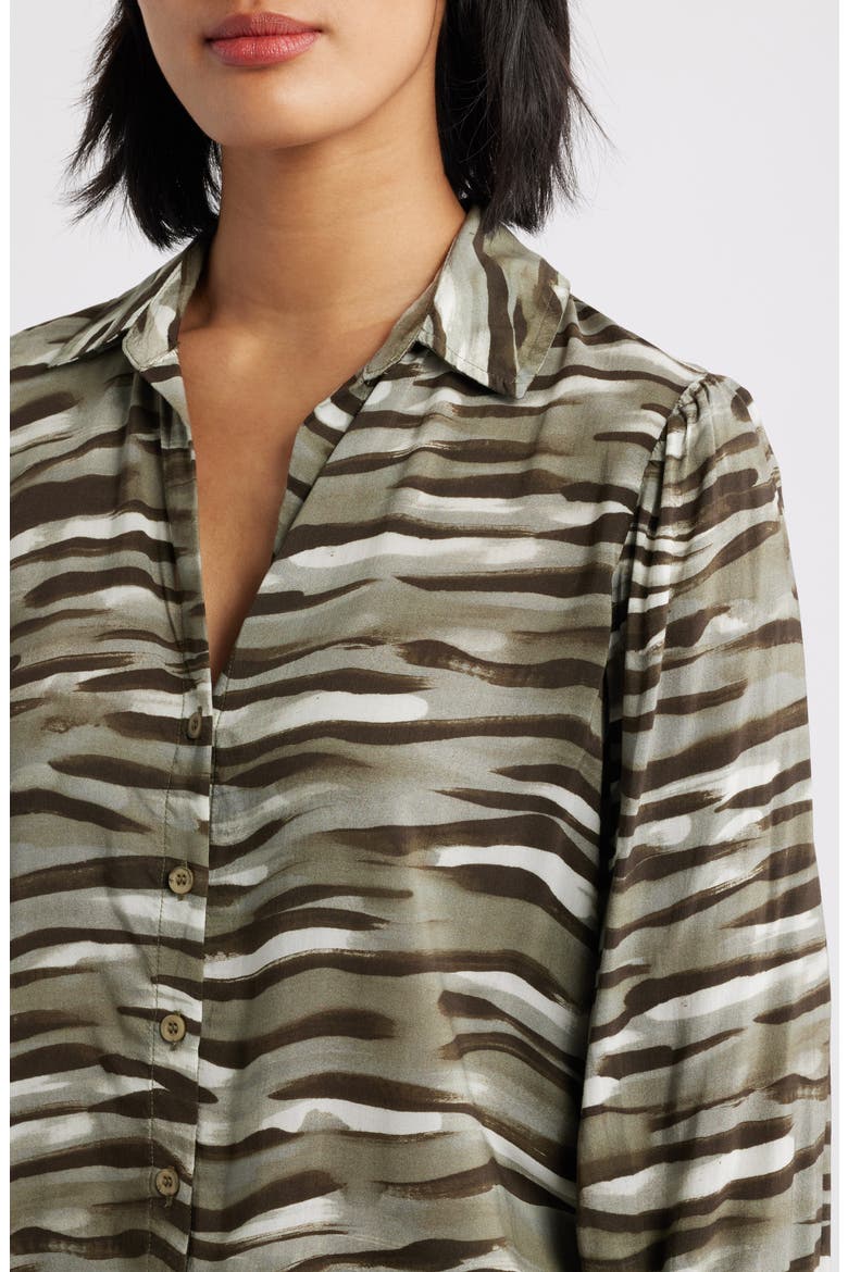 Zebra Print Shirt, Alternate, color, BRUSHED ZEBRA PRINT