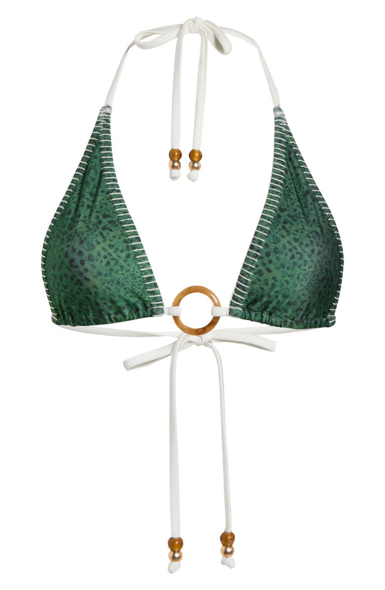 Kulani Kinis Blanket Stitch Ring Halter Bikini Top, Alternate, color, Wild Wonder