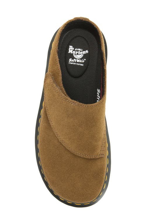 Dr. Martens' Zebzag Anywair Olive Bronx Suede Clogs Olive Bronx Suede In Green