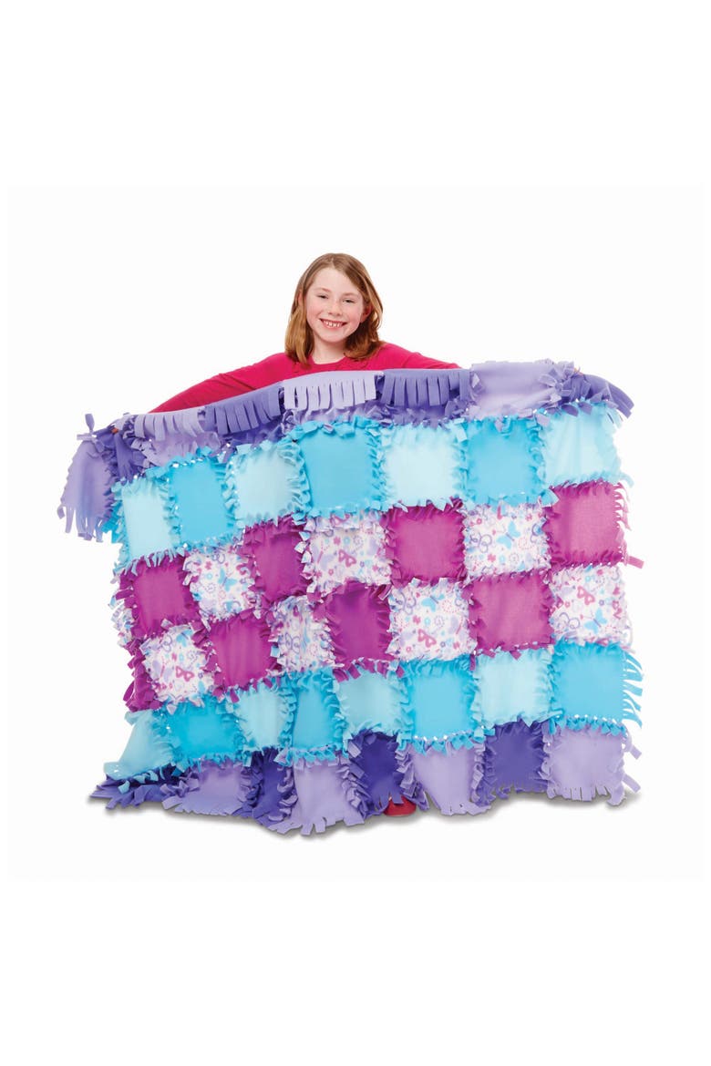 Kids' Created by Me! Butterfly Fleece Quilt Craft Kit, Alternate, color, 0