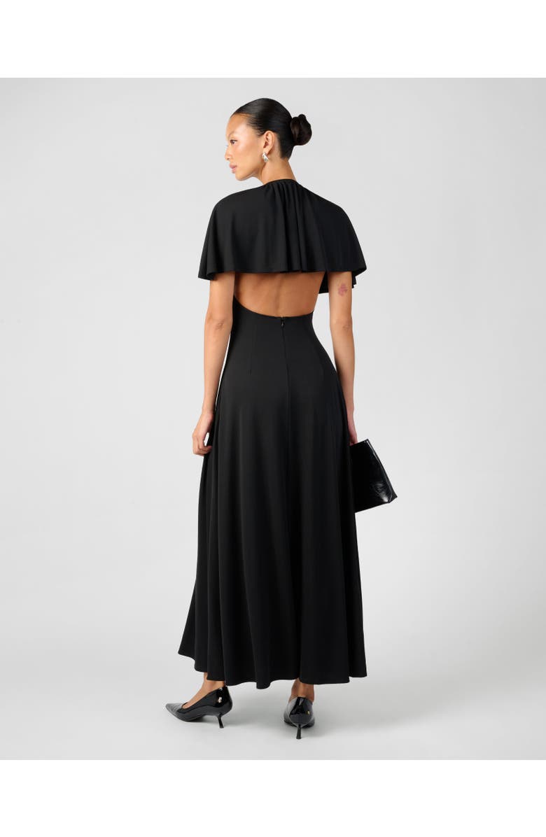 WeWoreWhat Cape Midi Dress, Alternate, color, Black