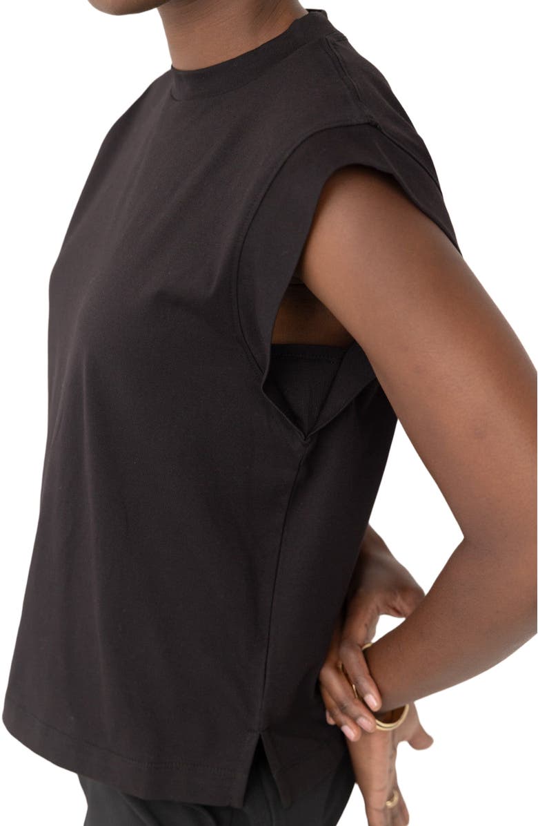 Honors The Sleeveless Shirt, Alternate, color, Black