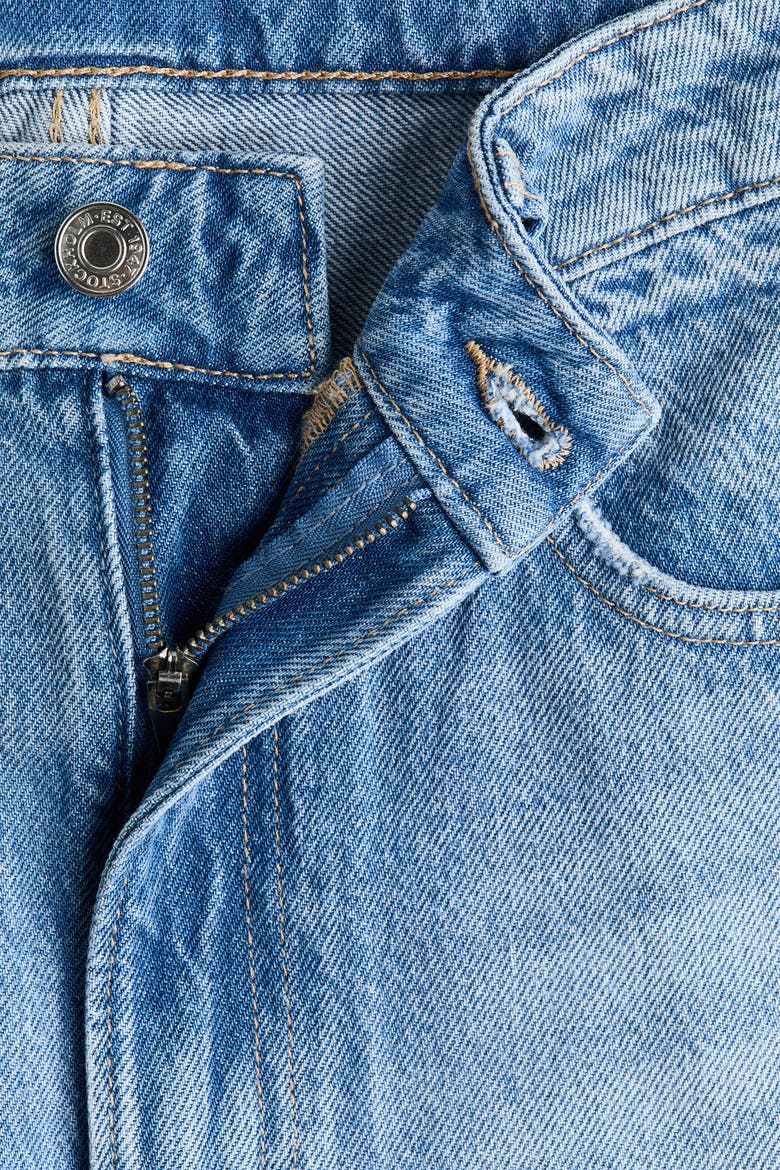 Barrel-leg High-waist Jeans, Alternate, color, Light denim blue