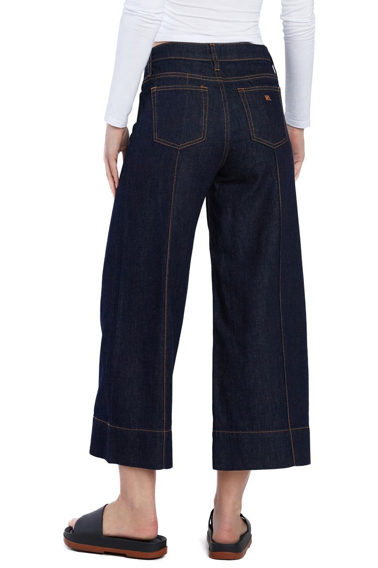 Isla High Waist Crop Wide Leg Jeans, Alternate, color, ISLA BLUE
