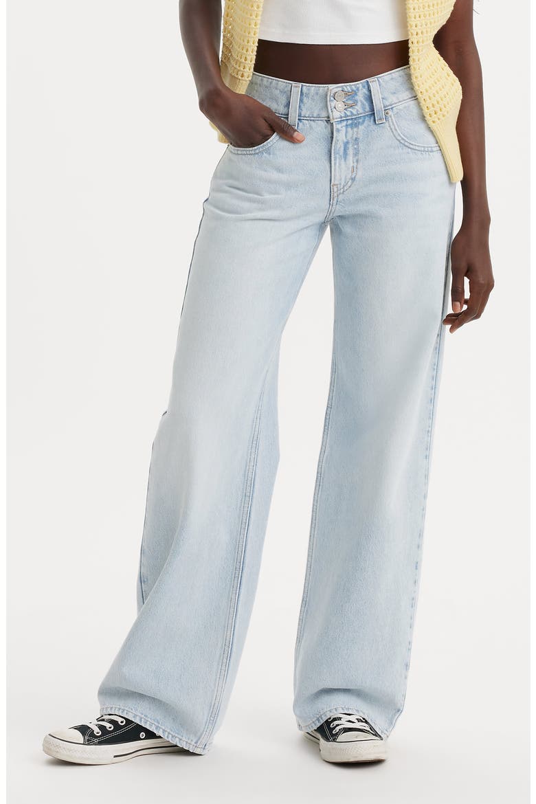 Superlow Wide Leg Jeans, Main, color, ABRAIDED ART