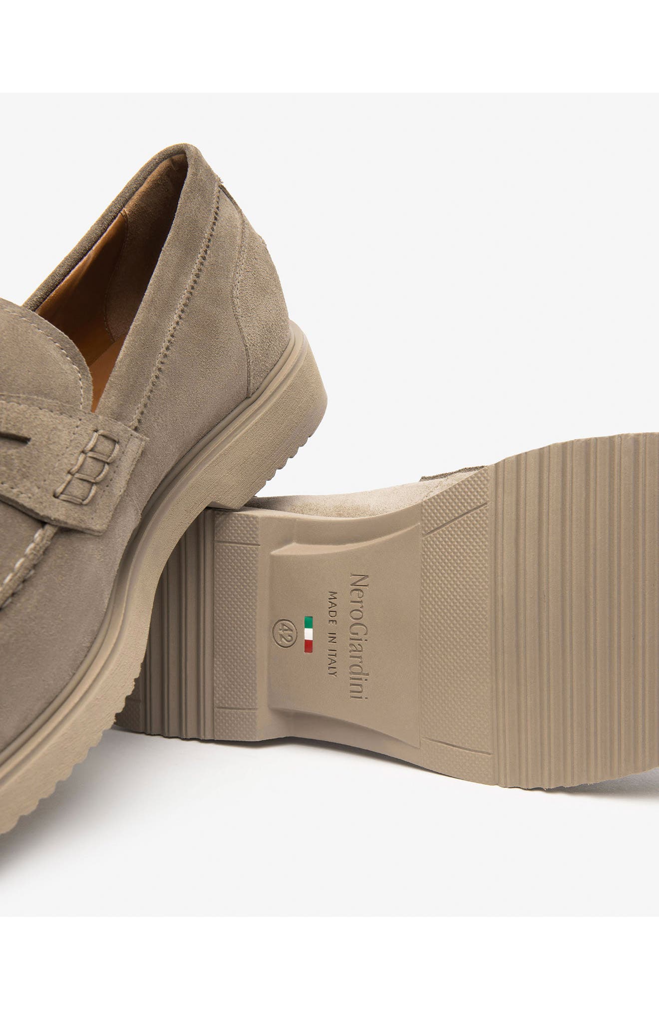 NeroGiardini Penny Loafer, Alternate, color, Taupe