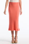 Laundry by Shelli Segal Ruffle Midi Sweater Skirt