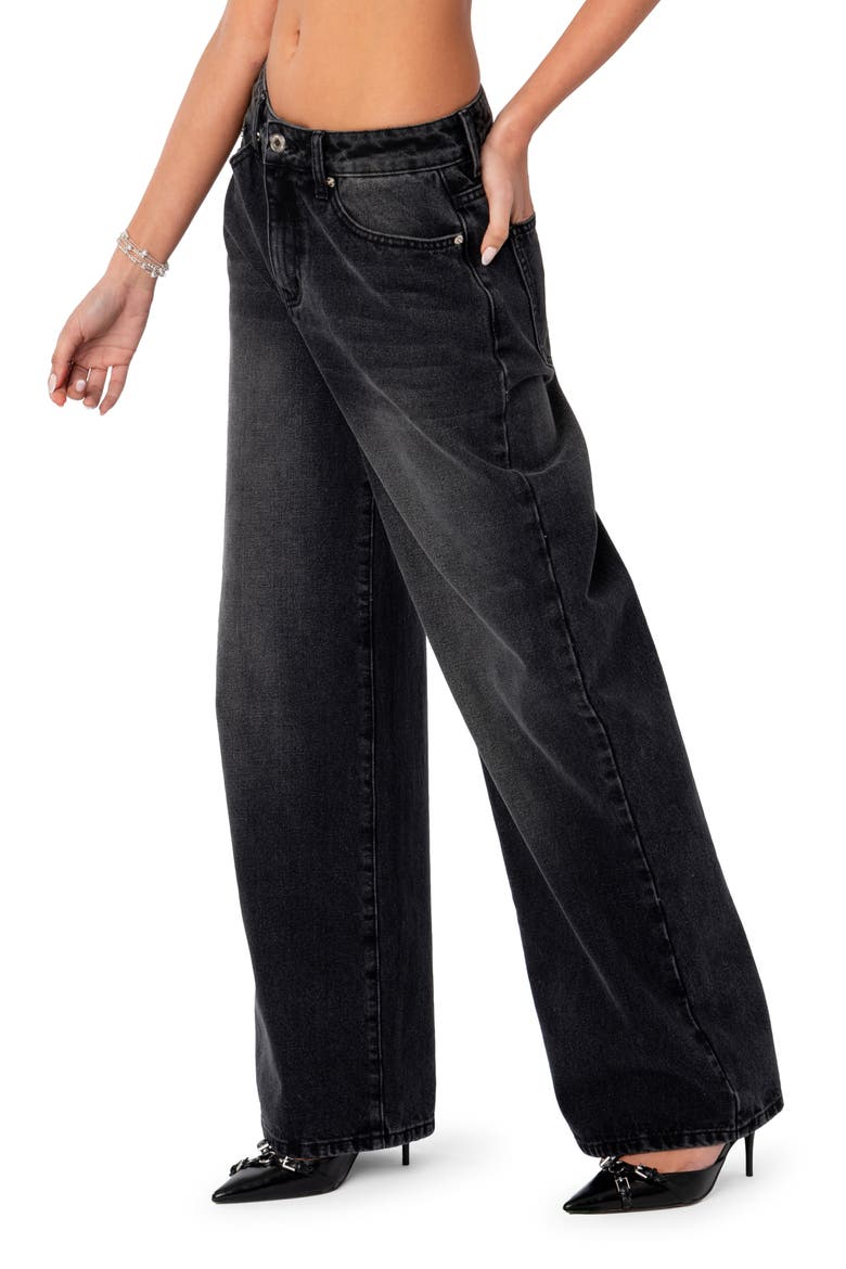 Braya Baggy Jeans, Alternate, color, BLACK-WASHED