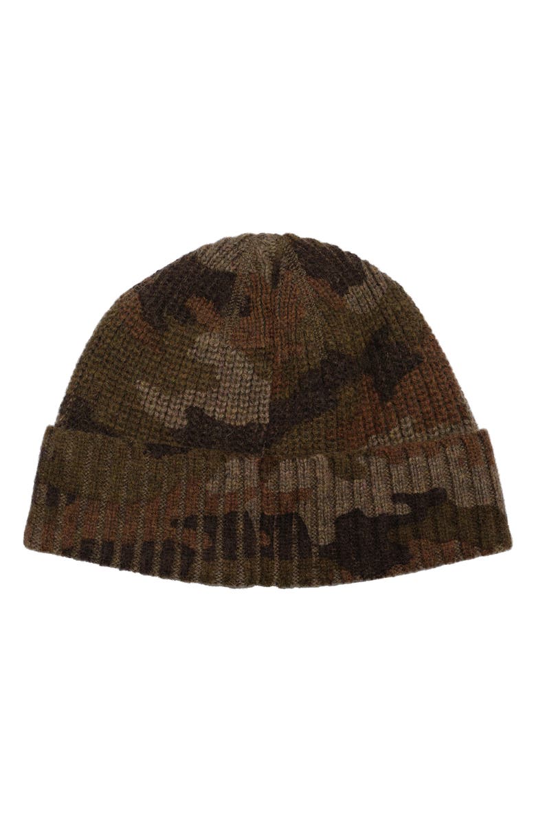 Polo Ralph Lauren Camo Ribbed Wool Blend Beanie, Alternate, color, 