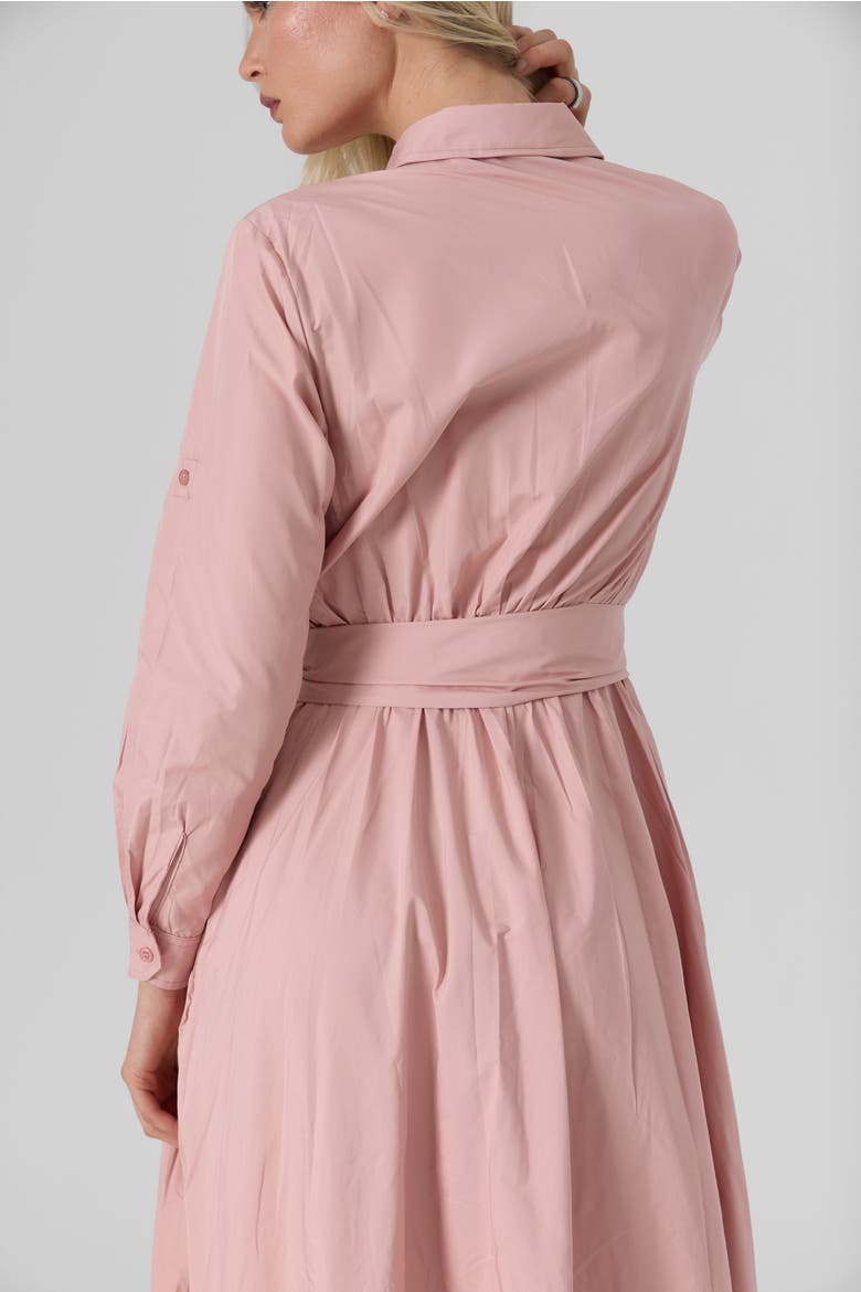 Bella Belted Dress, Alternate, color, Pink