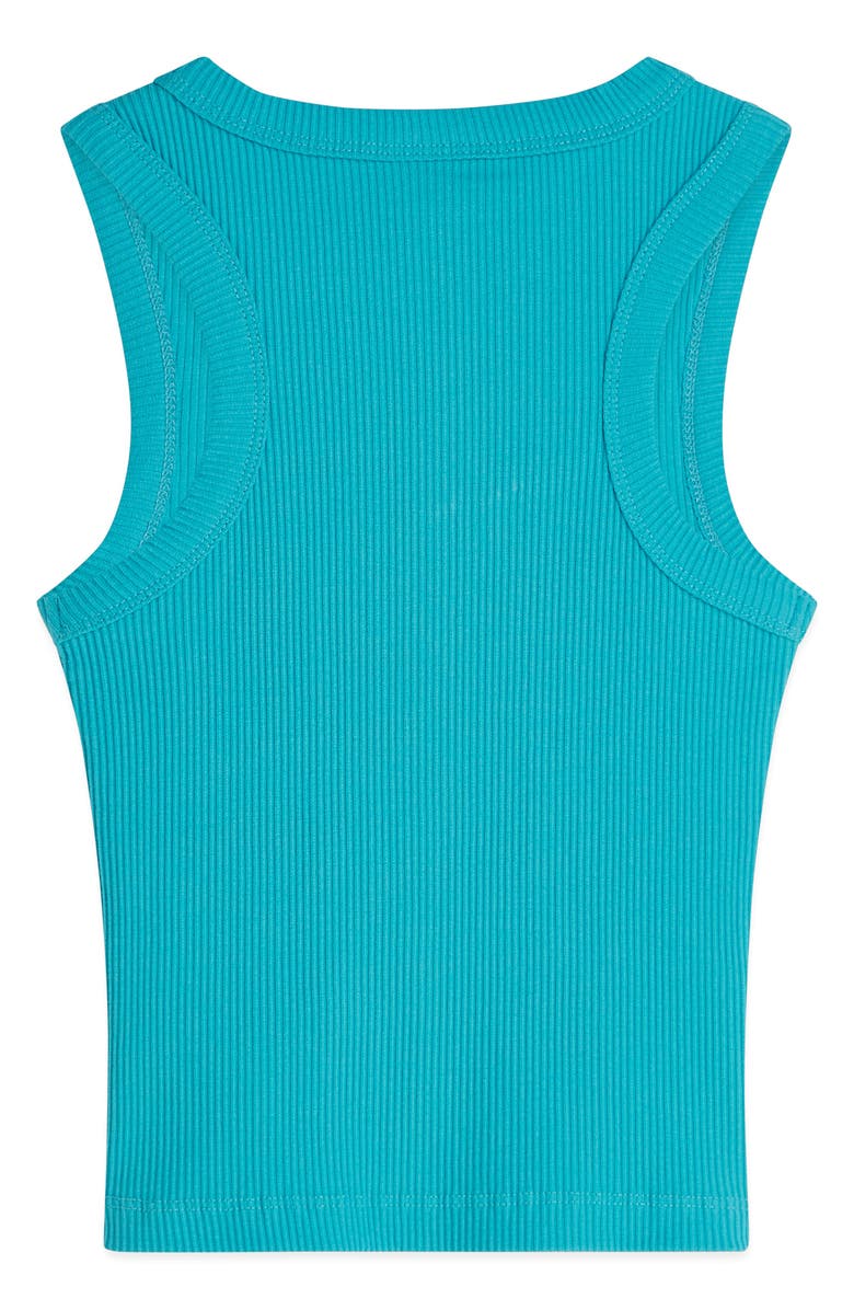 Scotch & Soda Kids' Slim Cotton Rib Tank, Alternate, color, Tahitian Teal