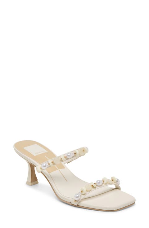 Grason Bead & Faux Pearl Sandal (Women)