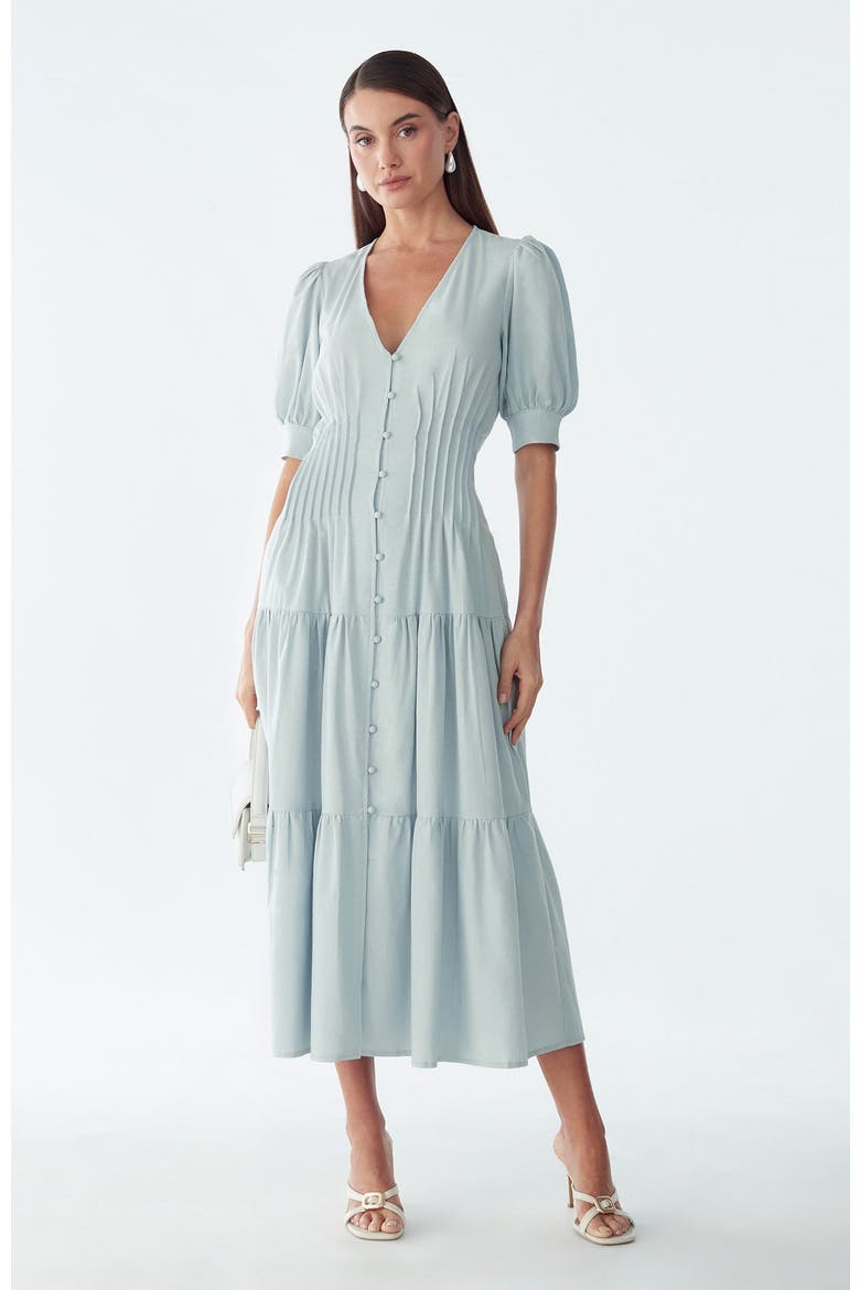 Apple Midi Dress, Alternate, color, Sky Blue