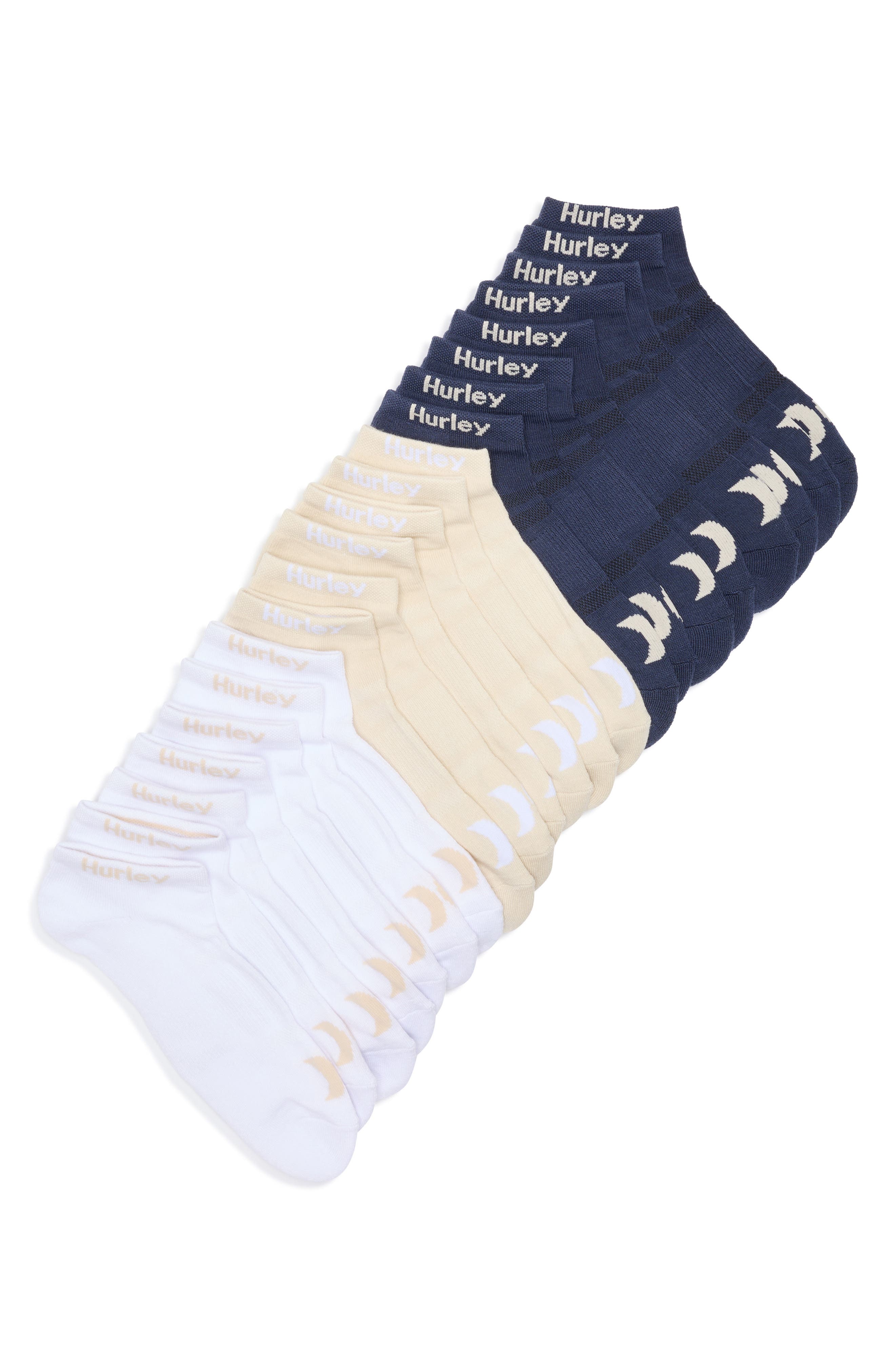 Hurley 10-Pack Half Terry Low Cut Socks