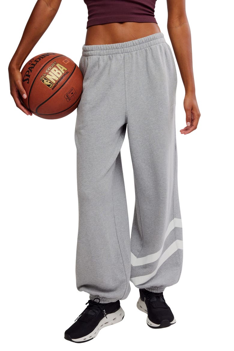 FP Movement All Star Oversize Graphic Joggers, Alternate, color, HEATHER GREY/WHITE