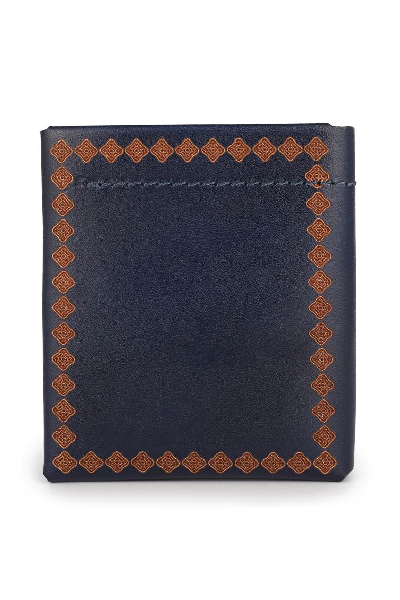 Celosia Genuine Leather Bi Fold Wallet, Alternate, color, Navy
