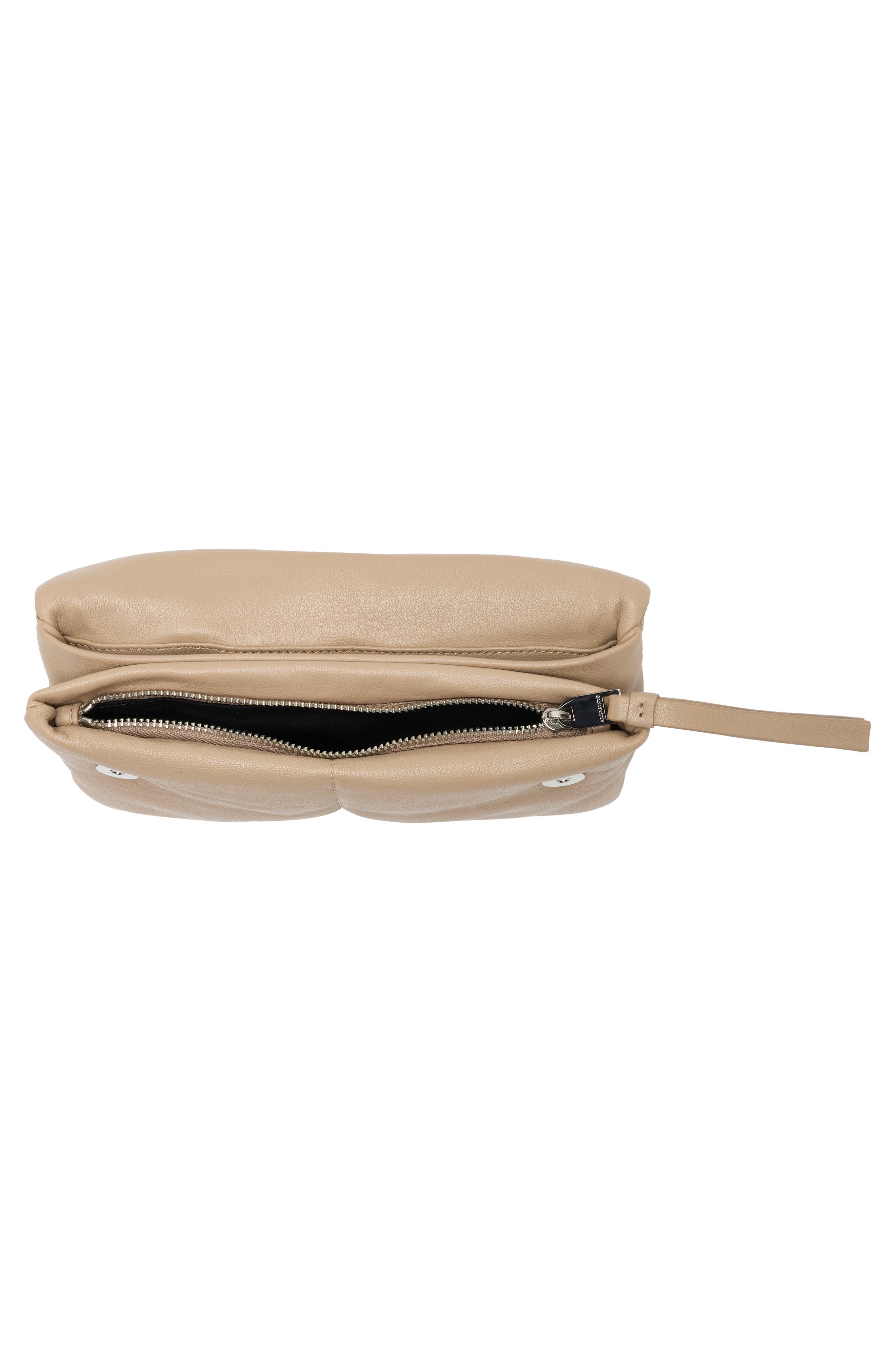AllSaints Ezra Quilted Crossbody Bag, Alternate, color, Mink Brown