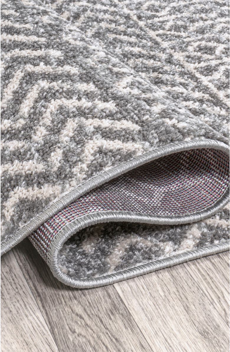 JONATHAN Y Arta Moroccan Vintage Geometric Area Rug, Alternate, color, Gray/Cream