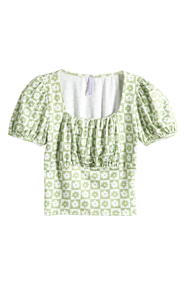 Good Luck Girl Kids' Floral Puff Sleeve Top, Main, color, 