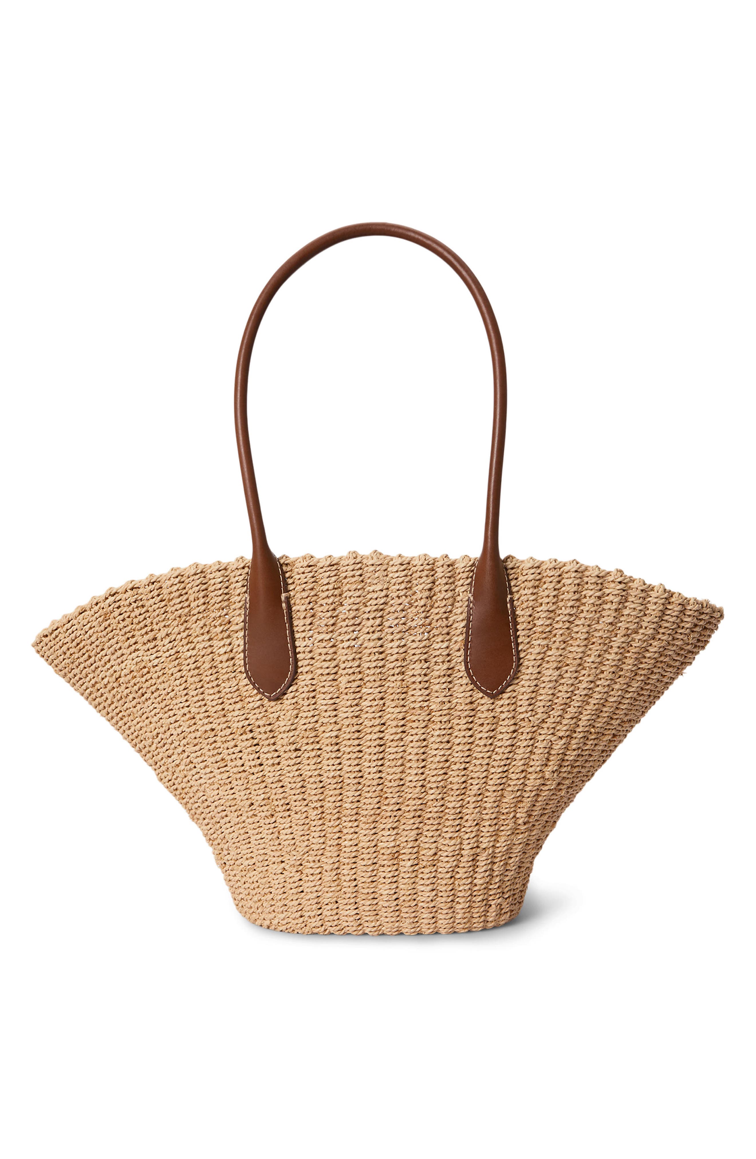 Polo Ralph Lauren Bellport Raffia Basket Tote, Alternate, color, Natural/ Cuoio