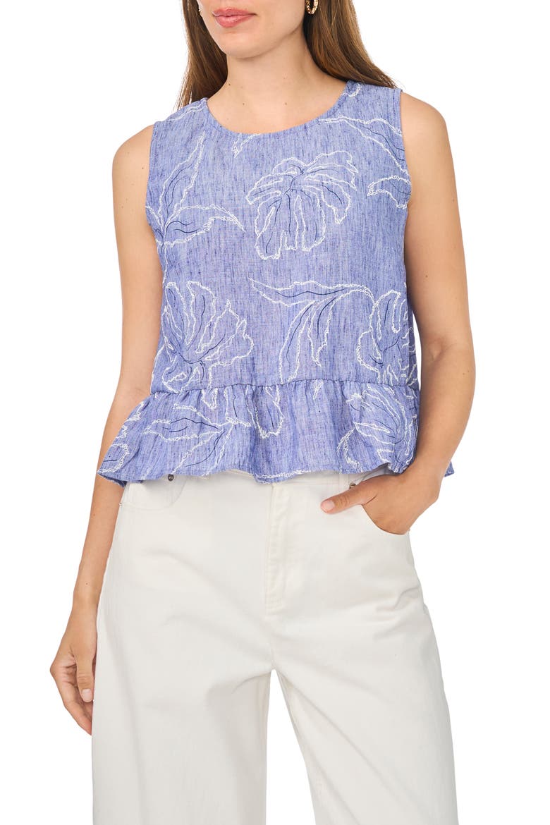 Embroidered Shell, Main, color, BASE BLUE