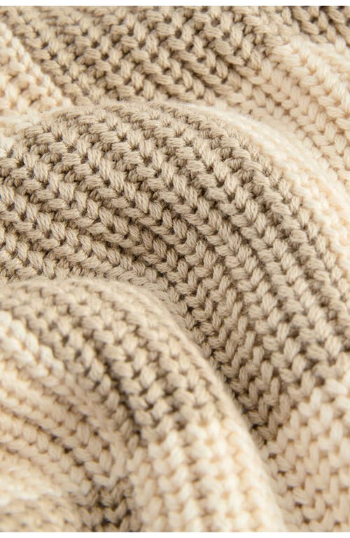 Next Kids' Checkerboard Cotton Crewneck Sweater In Neutral